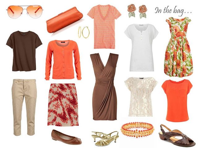 A Travel Capsule Wardrobe - Packing in brown and TANGERINE! - The ...
