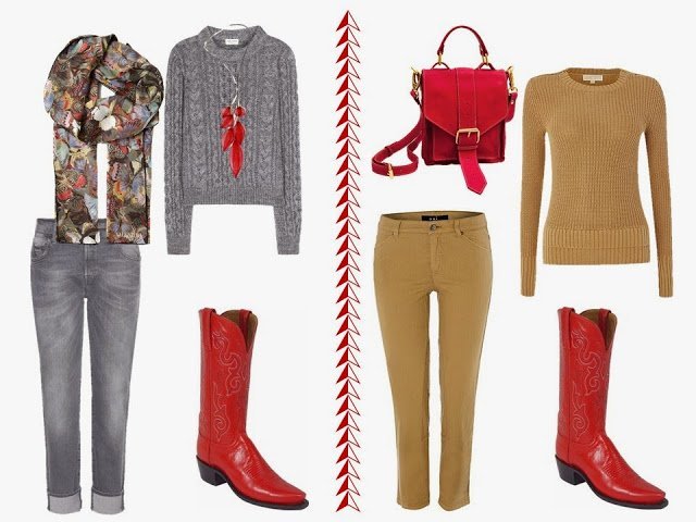 red cowboy boots outfit
