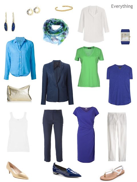Building a Capsule Wardrobe by Starting with a Scarf: Gentian Blue by ...