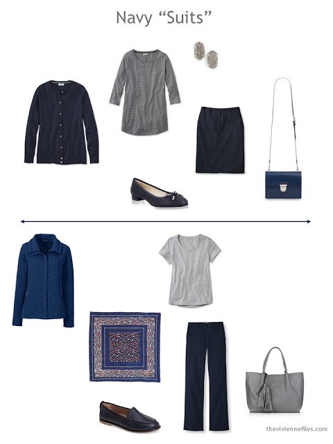 How to Choose Accessories for Travel: a Navy and Grey Travel Capsule ...