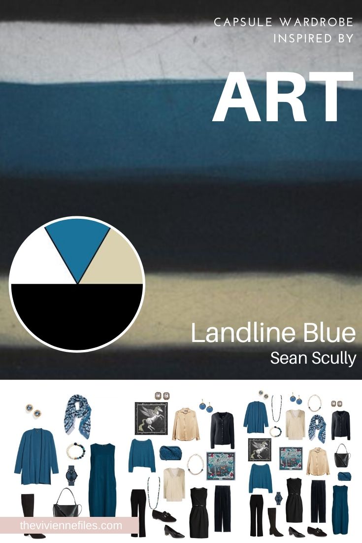 CREATE A TRAVEL CAPSULE WARDROBE - START WITH ART: LANDLINE BLUE BY SEAN SCULLY