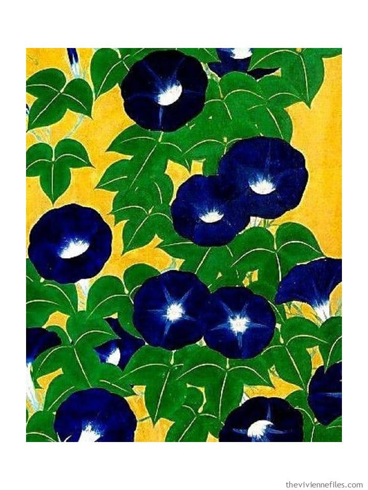 Looking for a Fresh, Bright Summer Accent? Start with Art – Morning Glories by Suzuki Kiitsu