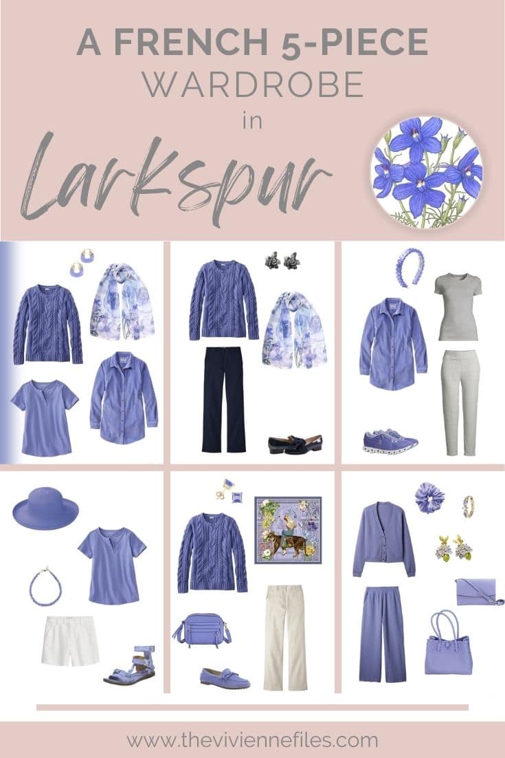 A French 5-Piece Wardrobe in Larkspur