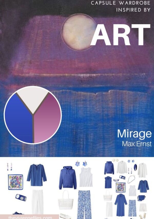 Want a Simple Blue & White Summer Wardrobe Start with Art - Mirage by Max Ernst