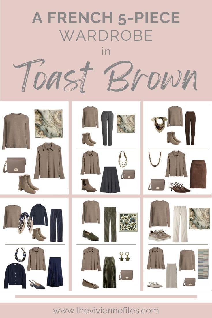 A French 5-Piece Wardrobe in Toast Brown