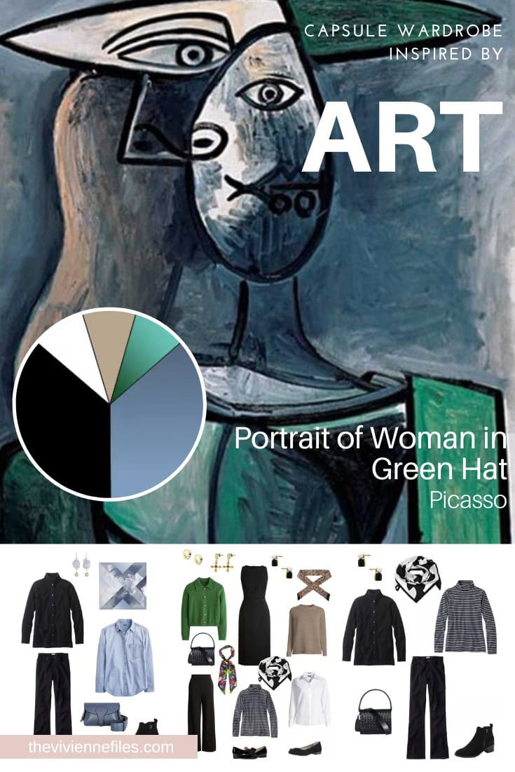 A Small, Basic Travel Capsule Wardrobe Start with Art – Portrait of Woman in Green Hat by Picasso