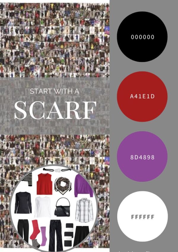 Need a Step-by-Step Six-Pack Travel Capsule Wardrobe Start With a Scarf - The Scott Schuman scarf from Echo