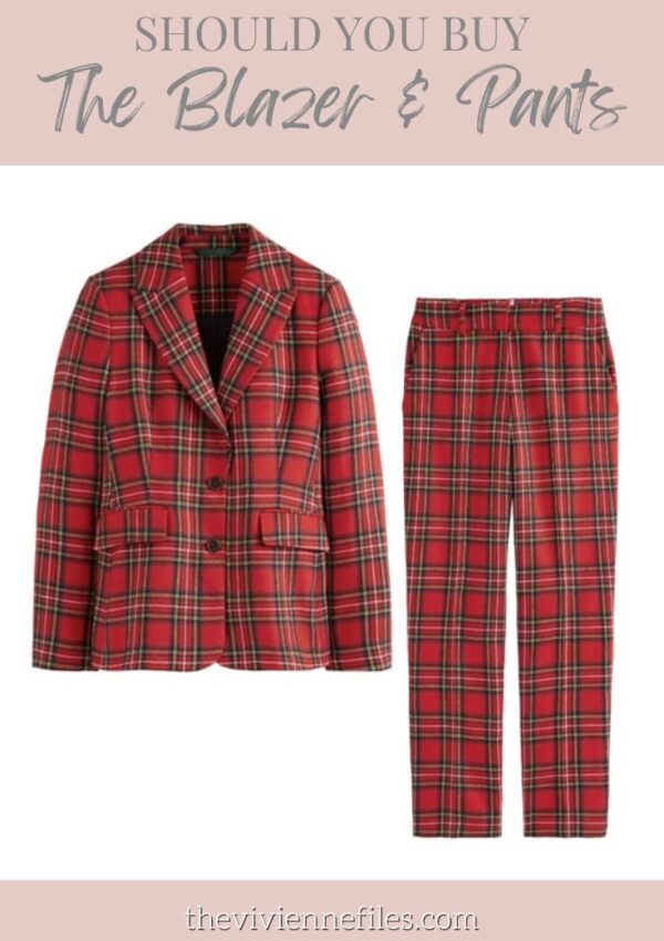 Should I Buy the Blazer AND the Pants? Boden Red Plaid Suit