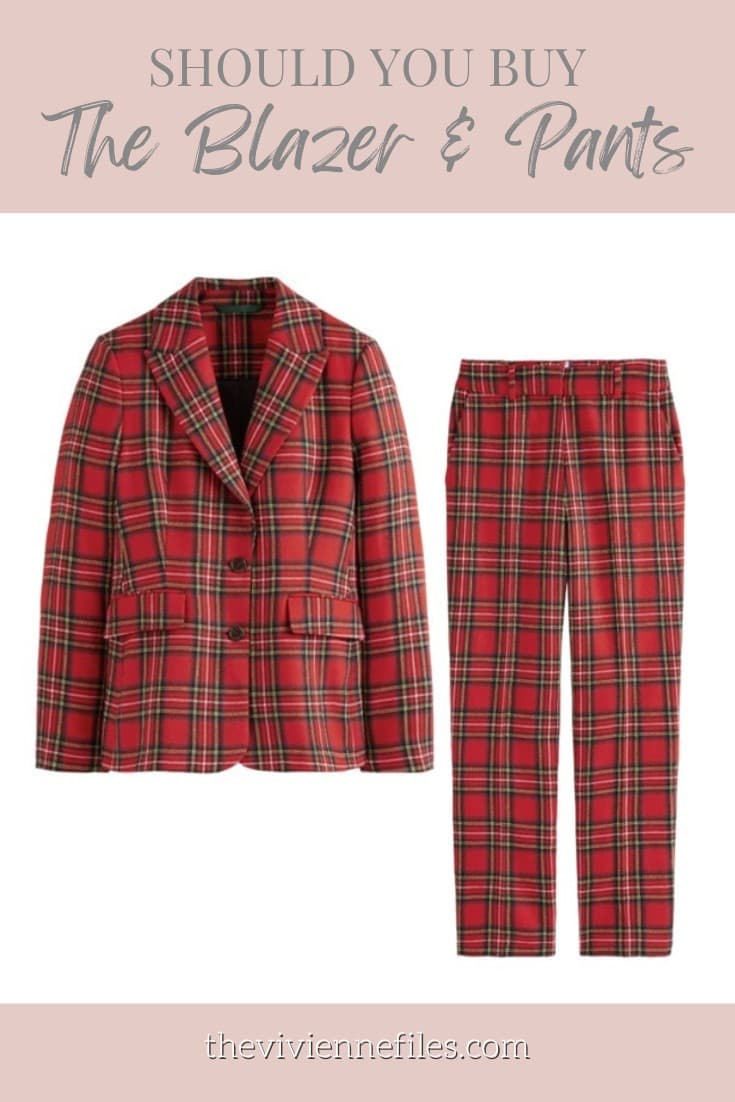 Should I Buy the Blazer AND the Pants? Boden Red Plaid Suit