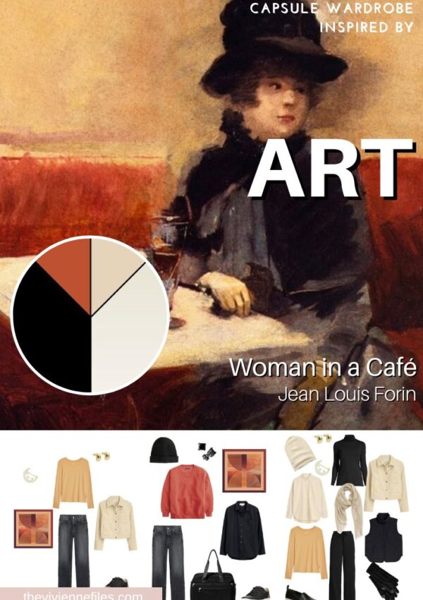 Casual cool weather packing Start With Art - Woman in a Café by Jean Louis Forain